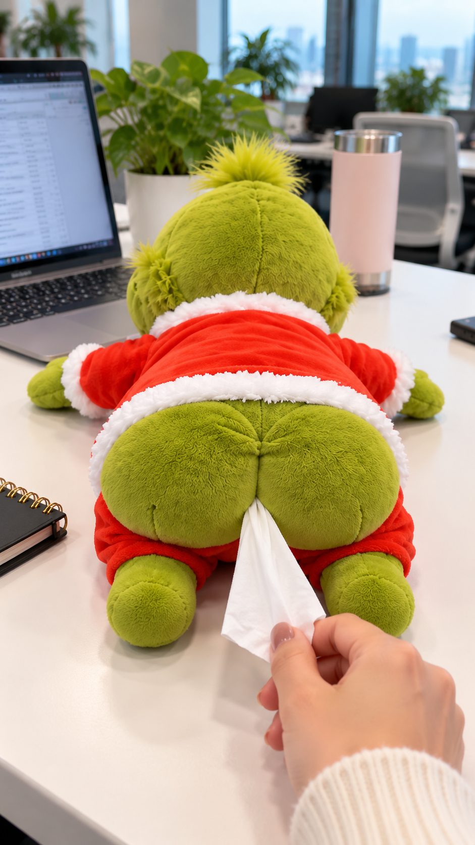 ToyStreet™ Grumpy Bum Christmas Tissue Holder 🎄