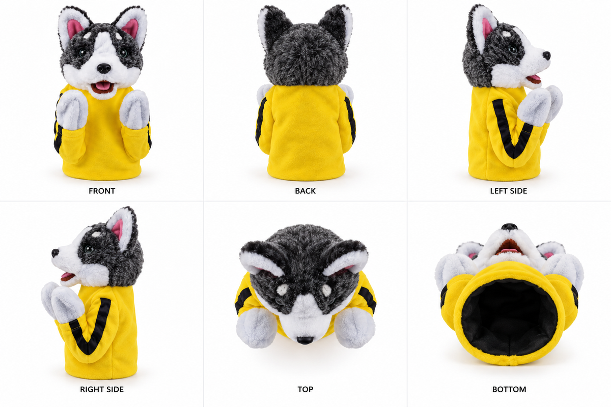 ToyStreet™ Husky Boxing Hand Puppet 🐺🥊